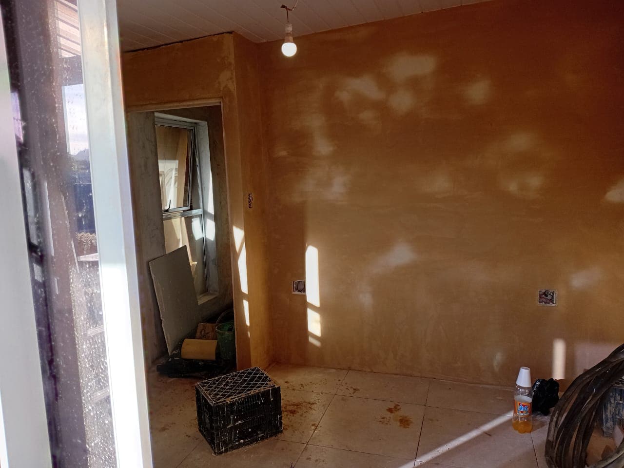 Interior room prepared for renovation work